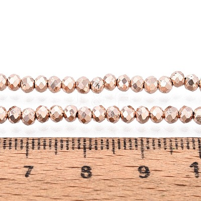 Electroplate Glass Beads Strands EGLA-D030-15A-04-1