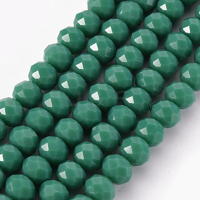 Opaque Solid Color Glass Beads Strands EGLA-A034-P8mm-D19-1
