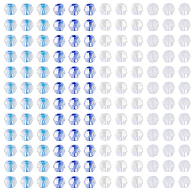 405Pcs Eletroplated Transparent Glass Beads GLAA-TA0003-66A-1