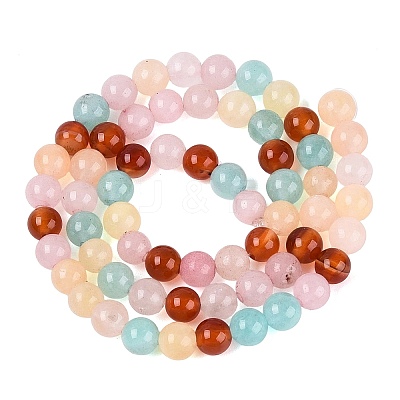 Natural Multi-Color Agate Beads Strands G-Q606-42B-A01-1