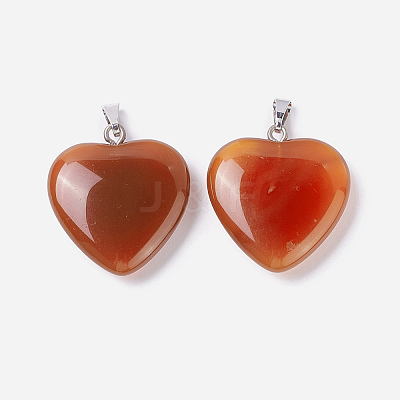 Natural Carnelian Pendants X-G-G956-B52-FF-1