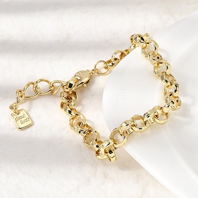 Brass Rolo Chain Bracelets foe Women BJEW-L718-01G-1