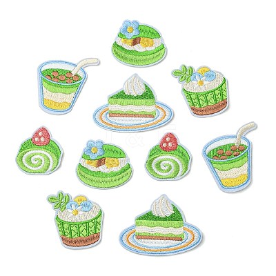 10Pcs 5 Styles Computerized Embroidery Cloth Iron On/Sew On Patches DIY-CJ0003-18-1
