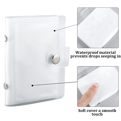 2Pcs PVC Mini Photocard Holder Book AJEW-SP0002-20A-05-1