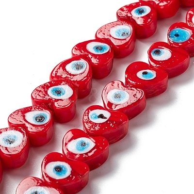 Handmade Evil Eye Lampwork Beads LAMP-F021-02E-1