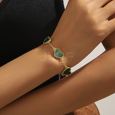 Valentine's Day Zinc Alloy Acrylic Link Bracelets FS-WG7C947-07-1