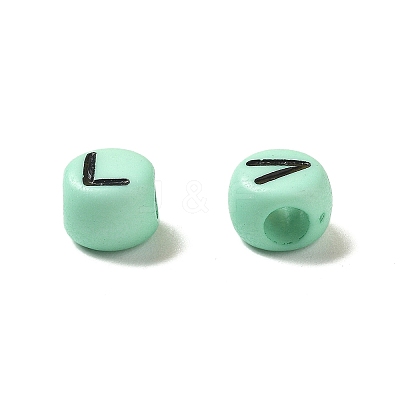 Opaque Acrylic Beads OACR-R005-02J-1