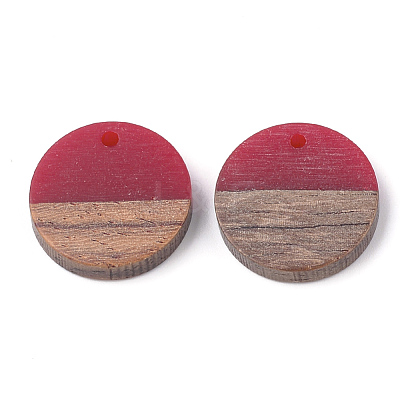 Resin & Walnut Wood Pendants RESI-S358-02C-08-1