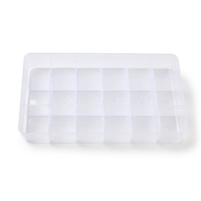 18 Grids Transparent Plastic Jewelry Trays CON-K002-02B-1