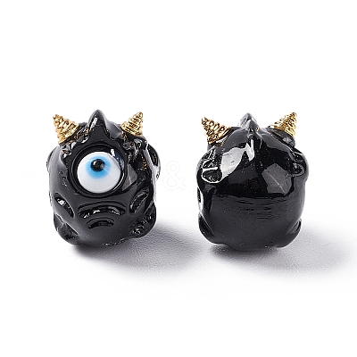 Halloween Opaque Resin Beads RESI-F033-01G-1