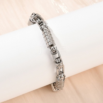 201 Stainless Steel Link Chain Bracelets for Men Women BJEW-B143-08-1