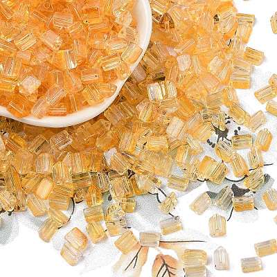 Transparent Spray Painted Glass Seed Beads SEED-L011-10A-07-1