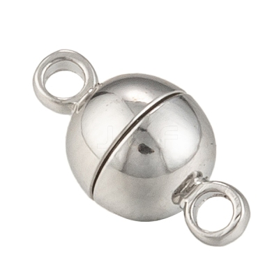 Rack Plating Brass Magnetic Clasps with Loops X-KK-F801-02A-P-1
