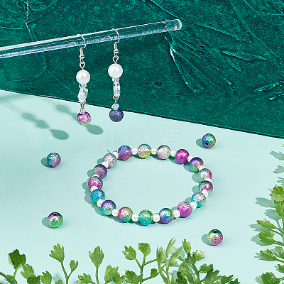 Spray Painted Acrylic Beads ACRP-AR0001-03-1