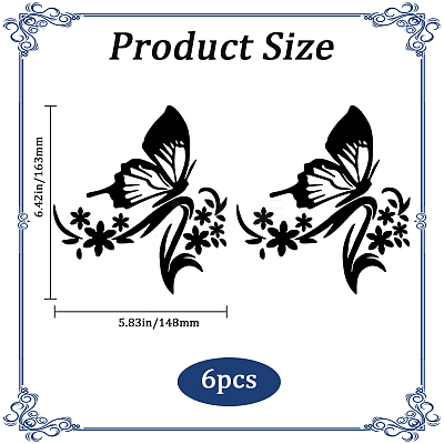 PVC Butterfly Car Decals ST-WH0005-02B-1