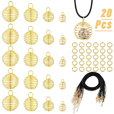 20Pcs 4 Styles Iron Wire Pendants FIND-YW0007-09-1