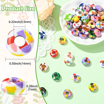 Acrylic European Beads MACR-CJZ0001-02-1