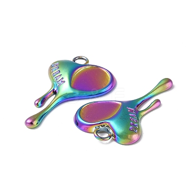 Ion Plating(IP) 304 Stainless Steel Pendant Cabochon Settings STAS-C066-26M-1