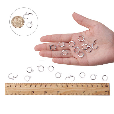 Tarnish Resistant 304 Stainless Steel Leverback Earring Findings STAS-I045-02-1