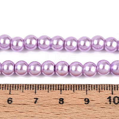 Baking Paint Pearlized Glass Pearl Round Bead Strands HY-Q003-6mm-81-1