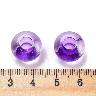 Transparent Acrylic European Beads TACR-P009-C01-07-1