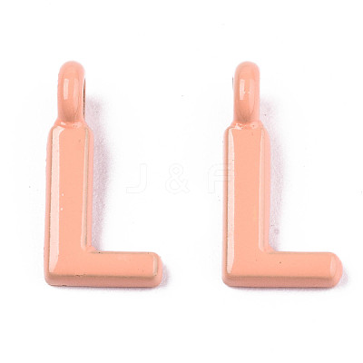 Spray Painted Alloy 2-Loop Link Pendants X-PALLOY-T075-48L-RS-1