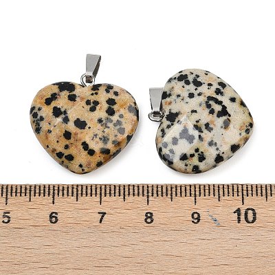 Natural Dalmatian Jasper Pendants G-A281-02P-03-1