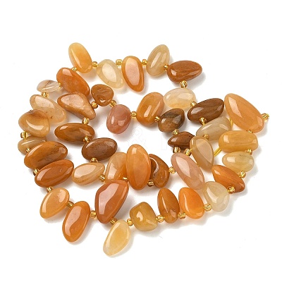 Natural Topaz Jade Beads Strands G-P604-A17-01-1