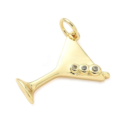 Brass Micro Pave Cubic Zirconia Pendants X-KK-Z120-57A-G-1