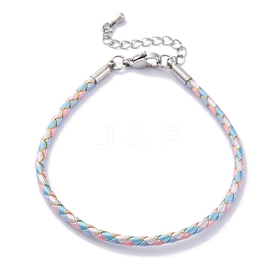 Polyester Cord Braided Bracelet Makings MAK-Z003-01P-02-1