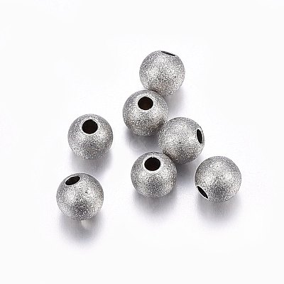 Tarnish Resistant 201 Stainless Steel Textured Beads STAS-M274-008P-A-1