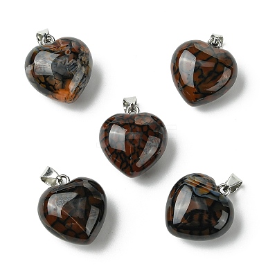 Natural Dragon Veins Agate Pendants G-F820-10A-21-1