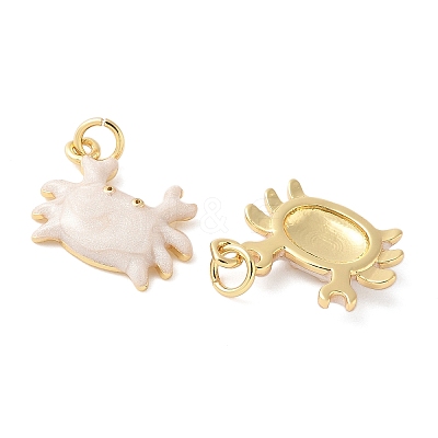 Brass Enamel Pendants KK-CJC0013-10G-01-RS-1