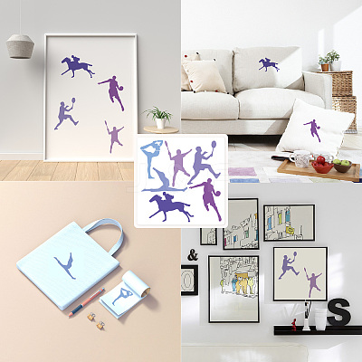 PET Hollow Out Drawing Painting Stencils DIY-WH20030-011-1