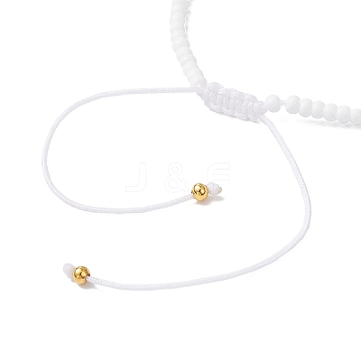 Glass Seed Beads Braided Bead Bracelets BJEW-MZ00211-03-1