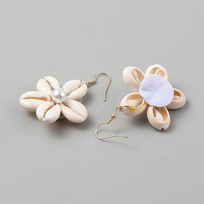 Shell Dangle Earrings EJEW-WH0100-003G-1