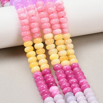 Gradient Color Natural White Jade Beads Strands G-NH0006-A09-01-1
