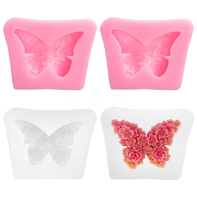 2 Sets 2 Colors DIY Silicone Cabochon Molds SIMO-UN0001-01-1