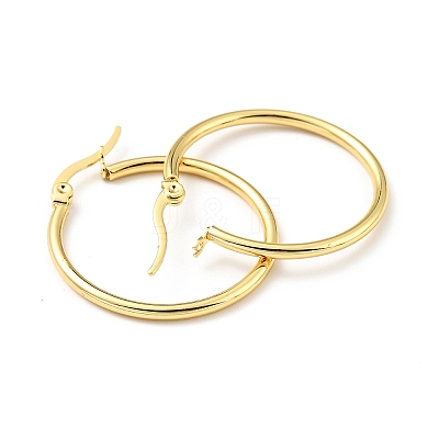 PVD Vacuum Plating 201 Stainless Steel Hoop Earrings for Women EJEW-G260-02A-G-1