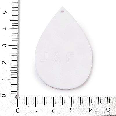Printed Opaque Acrylic Pendants FIND-K017-16E-1