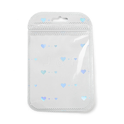 Rectangle Glitter Holographic Plastic Yin-yang Zip Top Gift Bags OPP-E004-01A-B02-1