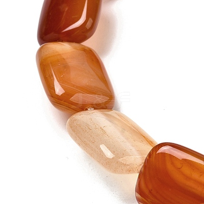 Natural Striped Agate/Banded Agate Beads Strands G-B137-B01-01G-1