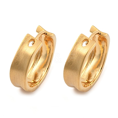 Brass Hoop Earrings for Women EJEW-U055-07G-1