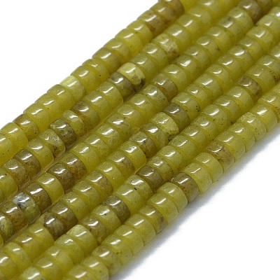 Natural Korea Olive Jade Beads Strands G-F631-A08-1