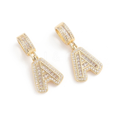 Brass Micro Pave Cubic Zirconia Pendants ZIRC-G165-13G-A-1
