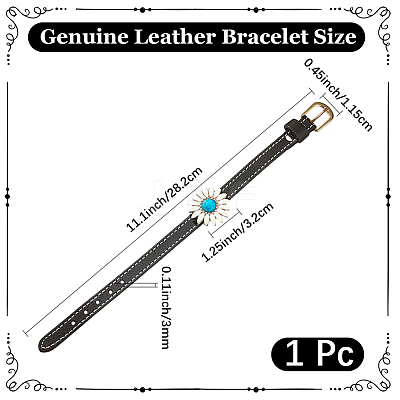 Leather Cord Bracelets BJEW-CL0001-44A-1