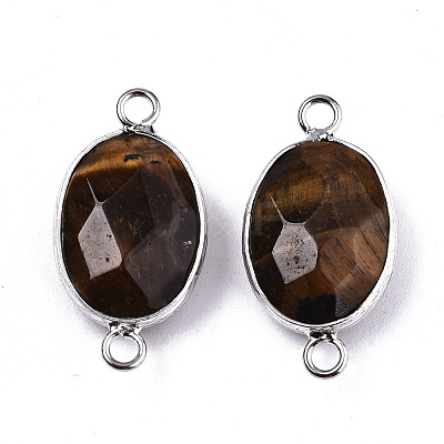 Natural Tiger Eye Links/Connectors G-T131-102-18-1