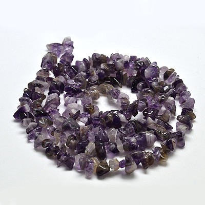 Chip Natural Amethyst Beads Strands G-N0134-19-1