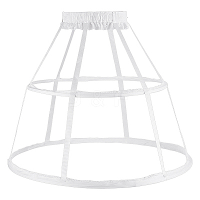 Polyester & Plastic Wire Skirt Hoop Petticoat for Wedding Dress Ball Gown DIY-WH0504-799A-1