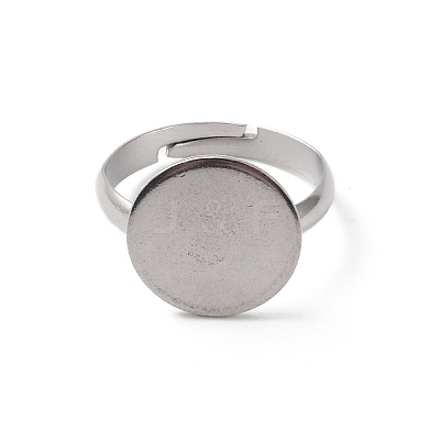Non-Tarnish 304 Stainless Steel Pad Ring Settings STAS-K278-11E-P-1
